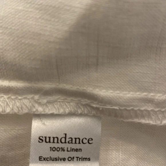 NWOT Sundance Graceful Days White 100% Linen Button Top - Picture 15 of 15